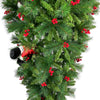 7.5 FT Upside Down Christmas Tree with Artificial Berries, Santa's Legs, PVC Pine Needles: Festive Holiday Pine Tree