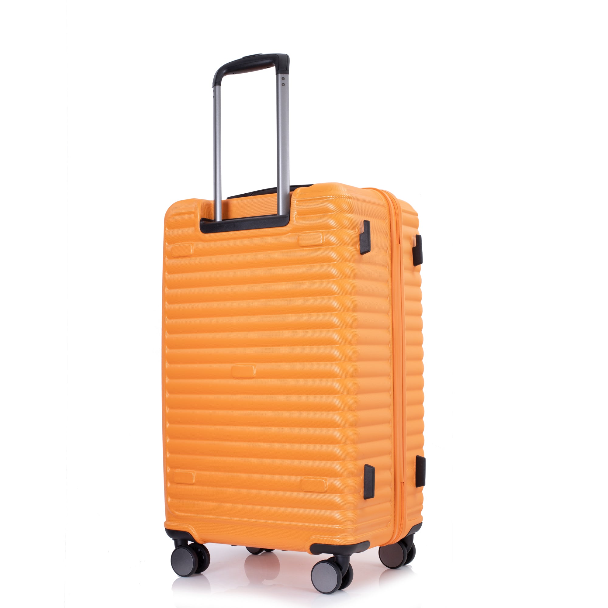 3 Piece Lightweight Luggage Set with TSA Lock, Double Spinner Wheels & Two Hooks - PC+ABS Suitcase (21/25/29) in Orange