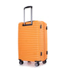 3 Piece Lightweight Luggage Set with TSA Lock, Double Spinner Wheels & Two Hooks - PC+ABS Suitcase (21/25/29) in Orange