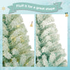 6ft Artificial Christmas Tree with 300 LED Lights, 600 Bendable Branches - Holiday Decor, Xmas Tree Decoration