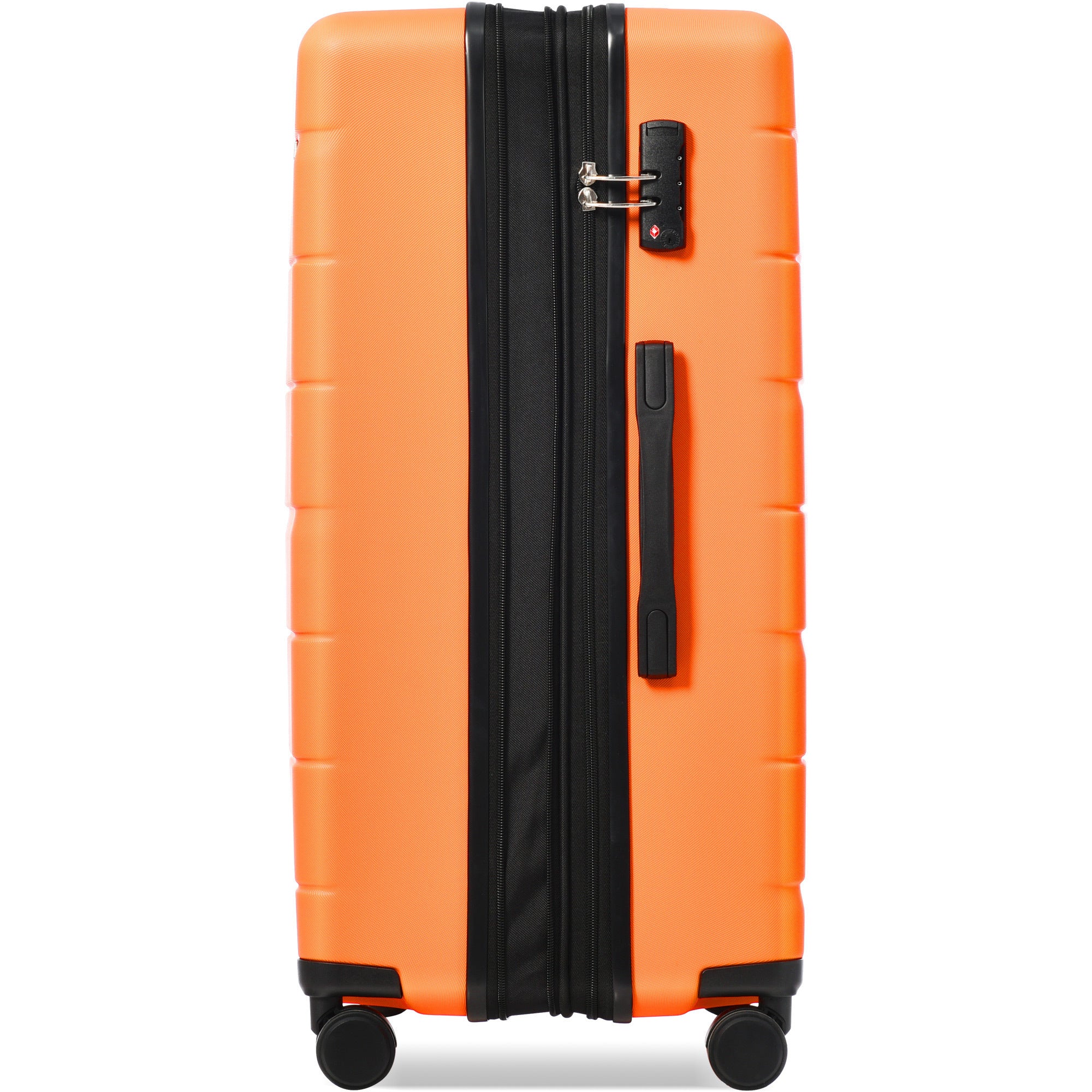 Luggage Sets 3 Piece Suitcase Set - Carry on Airline Approved, Hard Case with Spinner Wheels - Orange 20/24/28