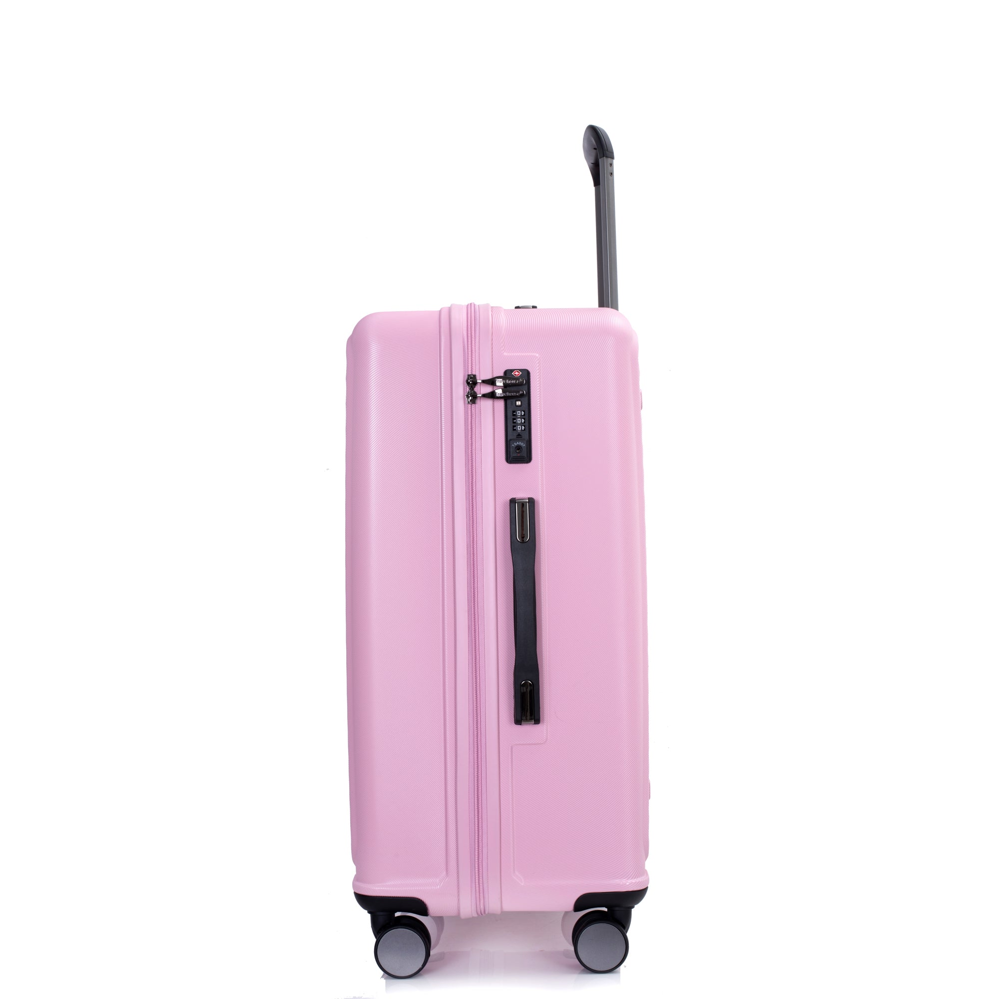 3 Piece Luggage Sets with Hooks, Double Spinner Wheels, TSA Lock (21/25/29) - Lightweight Pink Suitcase for Travel