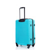 3 Piece ABS Lightweight Suitcase with Hooks, Spinner Wheels, TSA Lock, Turquoise (20/24/28)