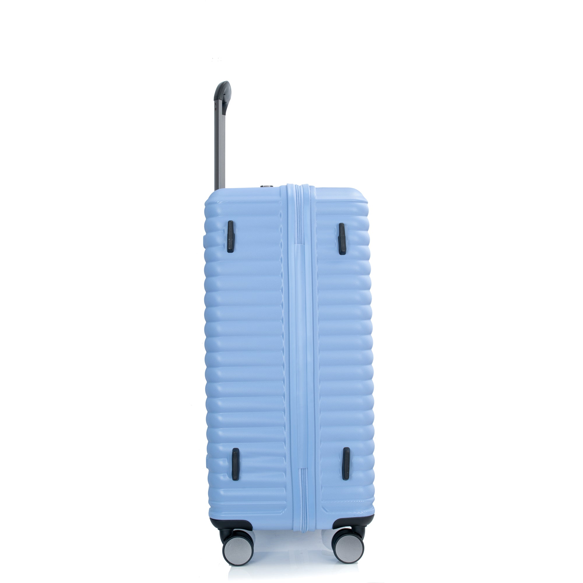 3 Piece Lightweight Suitcase Set with 360° Double Spinner Wheels, TSA Lock, and Two Hooks - Light Blue (21/25/29)