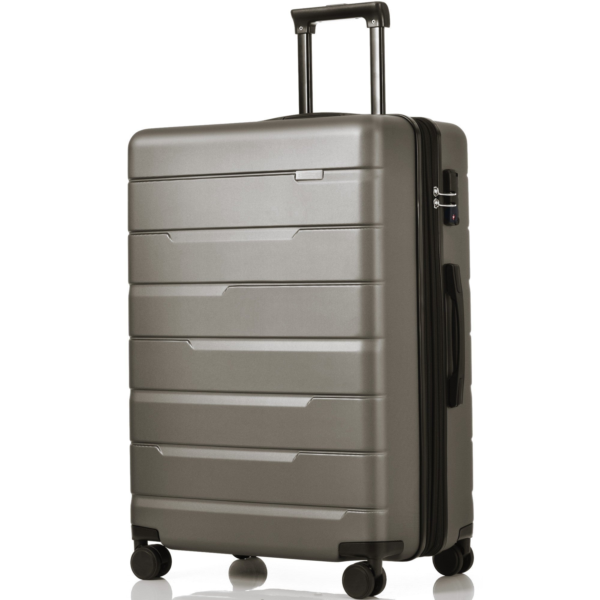 3 Piece Suitcase Set - Airline Approved Carry on Luggage with Spinner Wheels, Gray - Hard Case, 20/24/28 Size