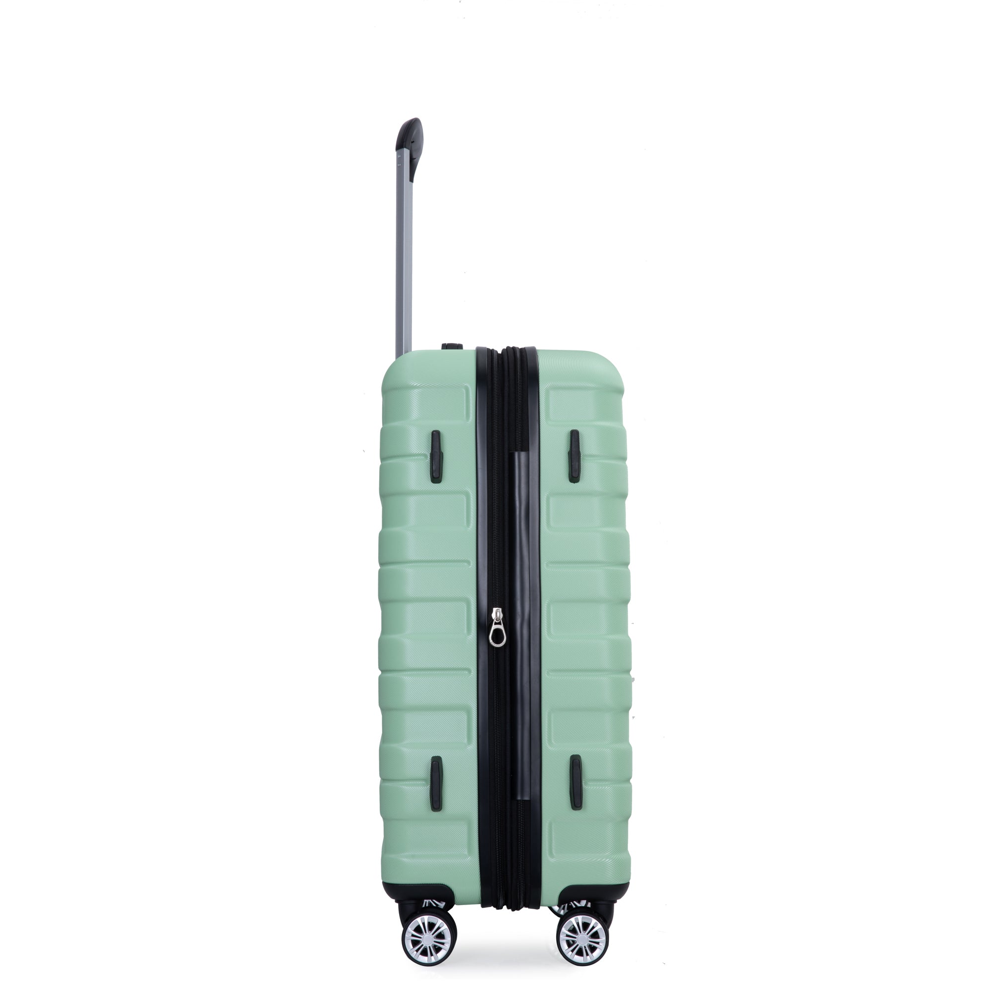 3 Piece Luggage Sets PC Lightweight & Durable Expandable Suitcase with Two Hooks, Double Spinner Wheels, TSA Lock, (21/25/29) - Light Green