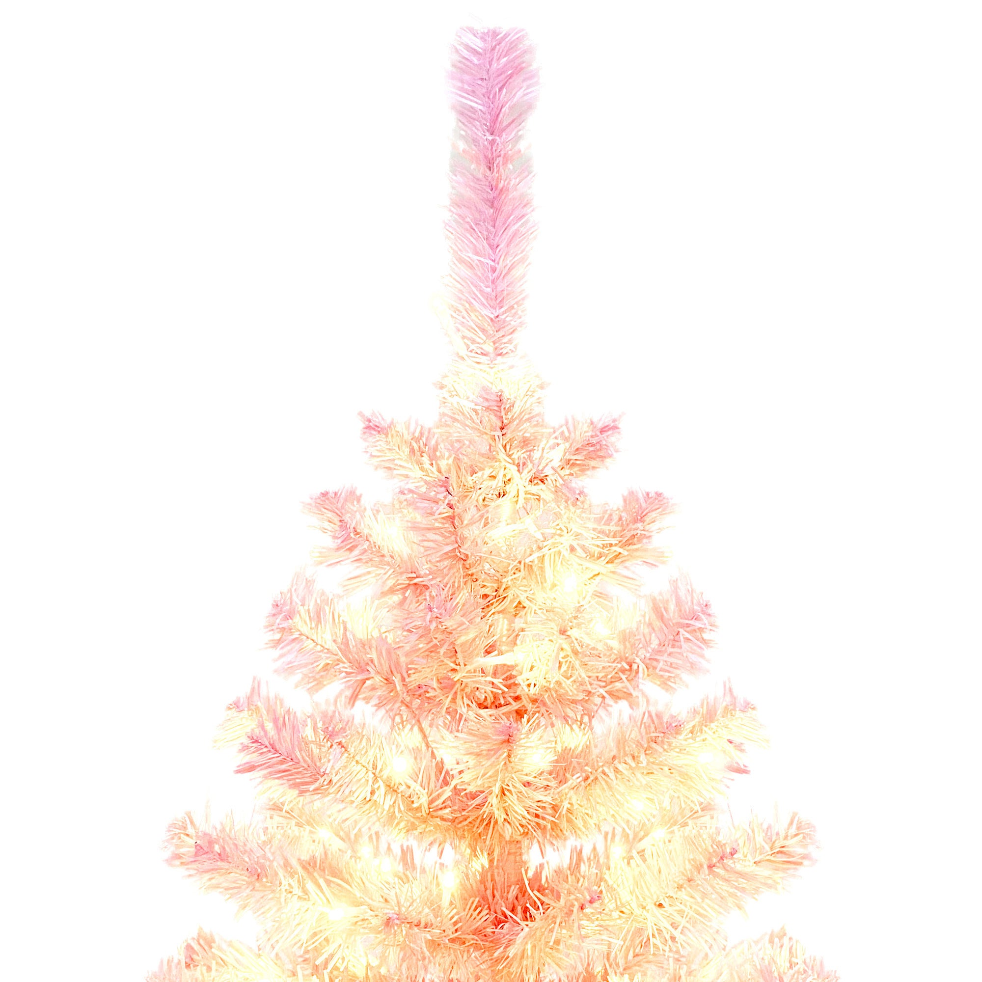 Pre-lit Artificial Christmas 2-Piece Set: 5FT Pink Tree with 6ft Garland X-mas - Festive and Convenient