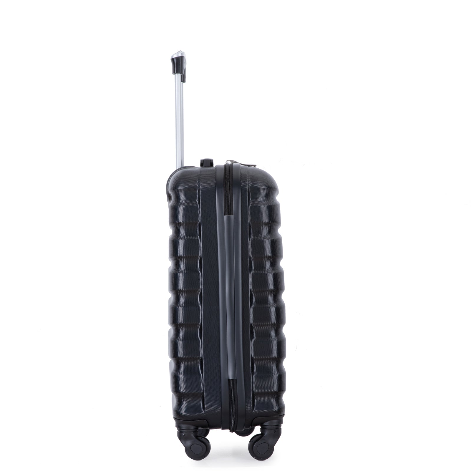 20" Carry on Luggage: Lightweight ABS Suitcase with Spinner Wheels, TSA Lock, Black