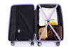 3 Piece Luggage Sets: Lightweight Suitcase with Hooks, 360° Spinner Wheels, TSA Lock, Light Purple (21/25/29)