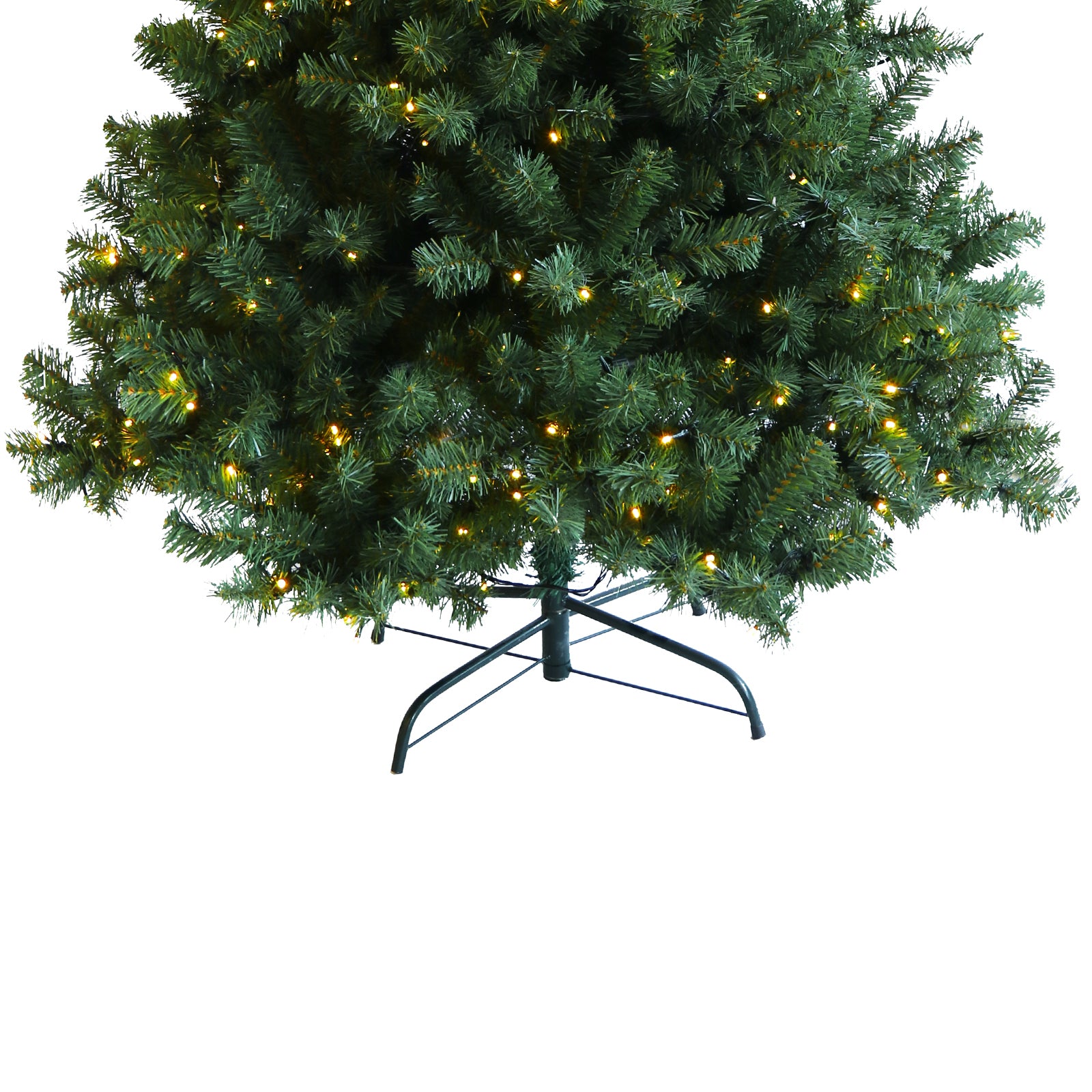 Pre-lit 6ft Artificial Hinged Christmas Tree with Foldable Stand - Xmas Tree, Easy Setup, Energy-Efficient LED Lights, Realistic Branches - Green, 6 Feet