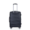 3 Piece Luggage Sets: Lightweight & Durable Expandable Suitcase with Hooks, Spinner Wheels, TSA Lock, (21/25/29) Black