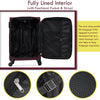 Softside Luggage Expandable 3 Piece Set Suitcase - Lightweight Upright Spinner Softshell Travel Set - Available in Various Colors and Sizes