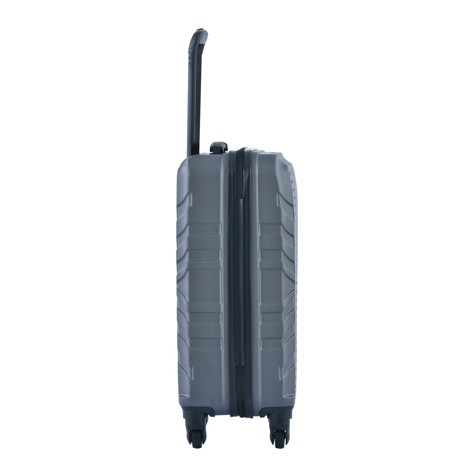 3 Piece ABS Lightweight Suitcase: Spinner Wheels, TSA Lock, Gray (20/24/28)