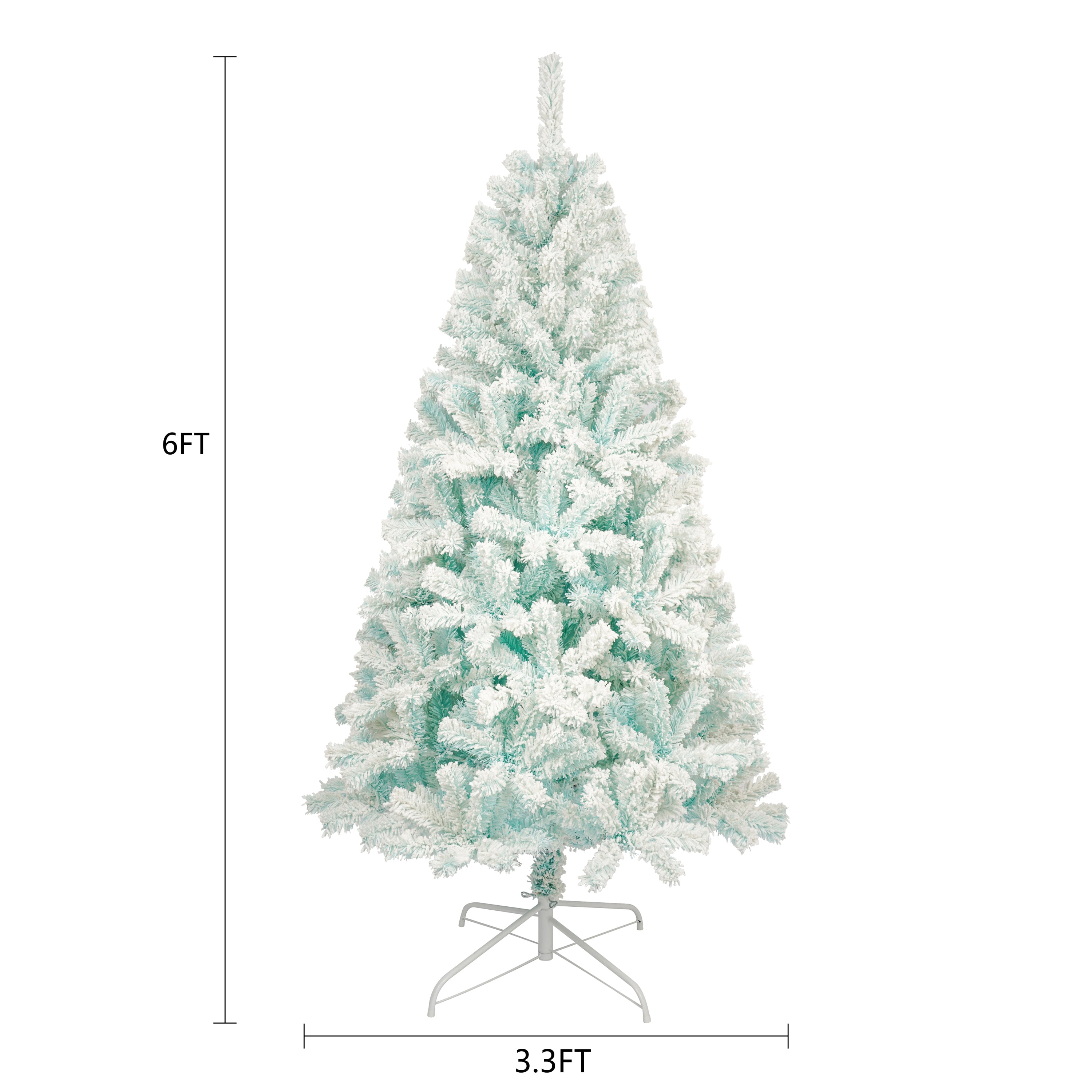 6ft Artificial Christmas Tree with 300 LED Lights, 600 Bendable Branches - Holiday Decor, Xmas Tree Decoration