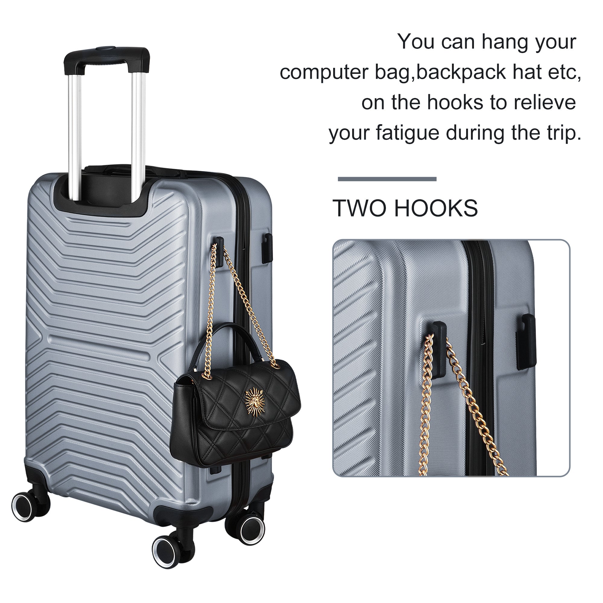 Luggage Sets | Expandable ABS Hardshell 3pcs | Clearance Hardside Lightweight Suitcase Sets | Spinner Wheels, TSA Lock | 20in/24in/28in Sizes