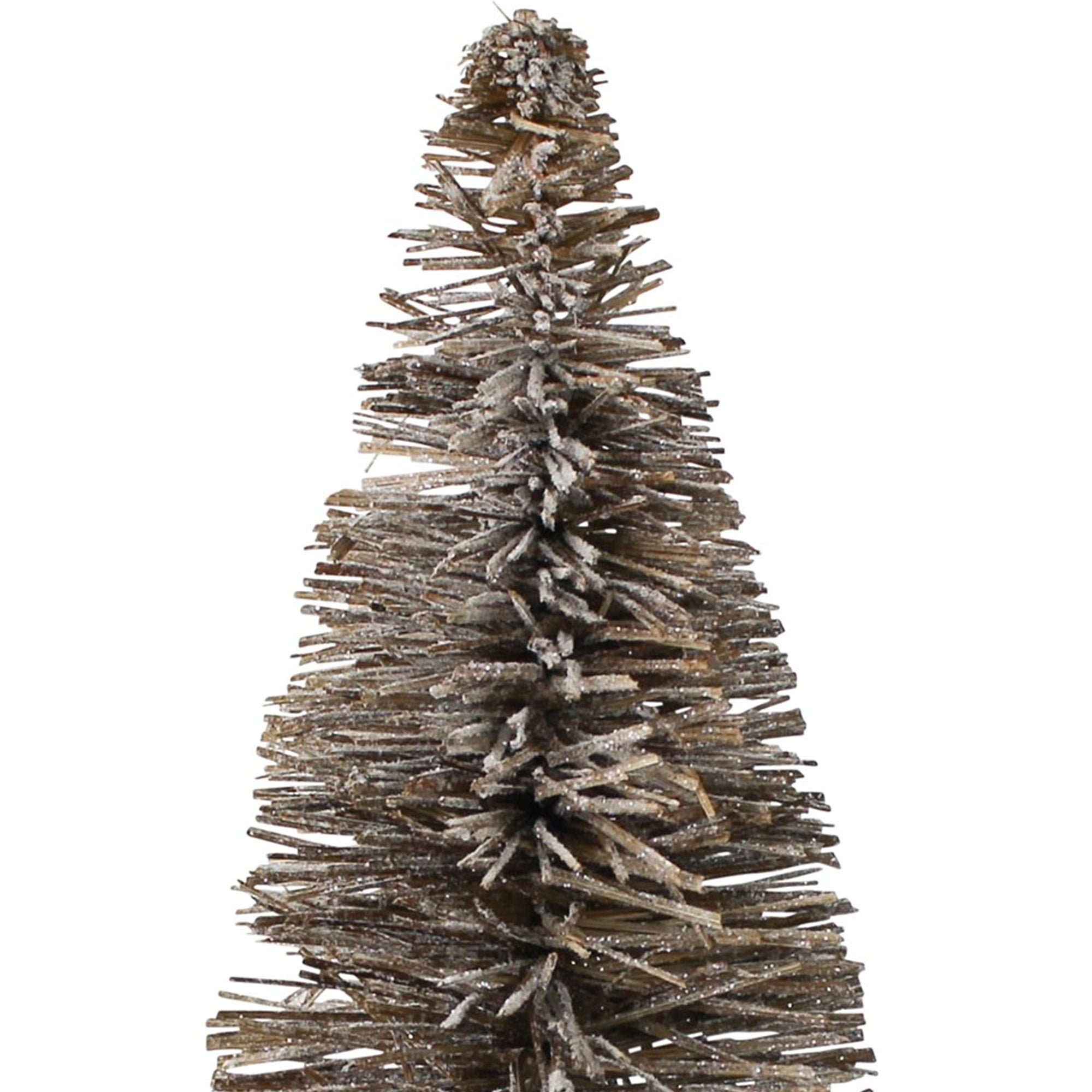 Bottle Brush Tree Decor, Large Brown with Wooden Base - Informative and Versatile Home Decoration for a Touch of Natural Charm - 14-Inch Height