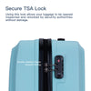 3 Piece Luggage Sets: Lightweight ABS Suitcase with Hooks, Spinner Wheels, TSA Lock, (20/24/28) Green