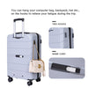 Hardshell Spinner Wheels PP Luggage Sets Lightweight Suitcase with TSA Lock - 3-Piece Set (20/24/28) in Silver