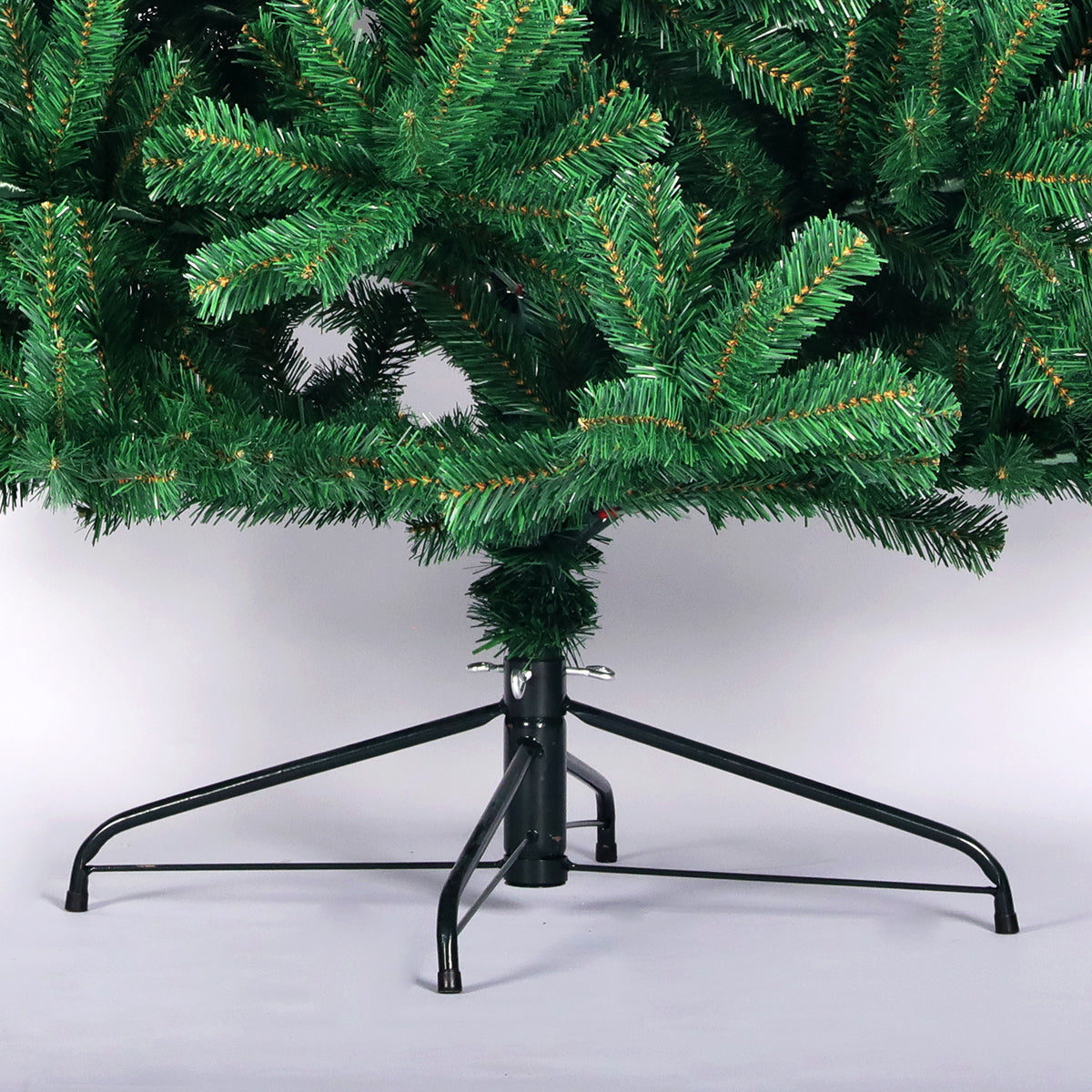 6ft Artificial Christmas Tree Full Natural Spruce PVC Fir Tree Foldable Metal Stand Unlit Green - Premium Holiday Décor for a Festive and Elegant Look