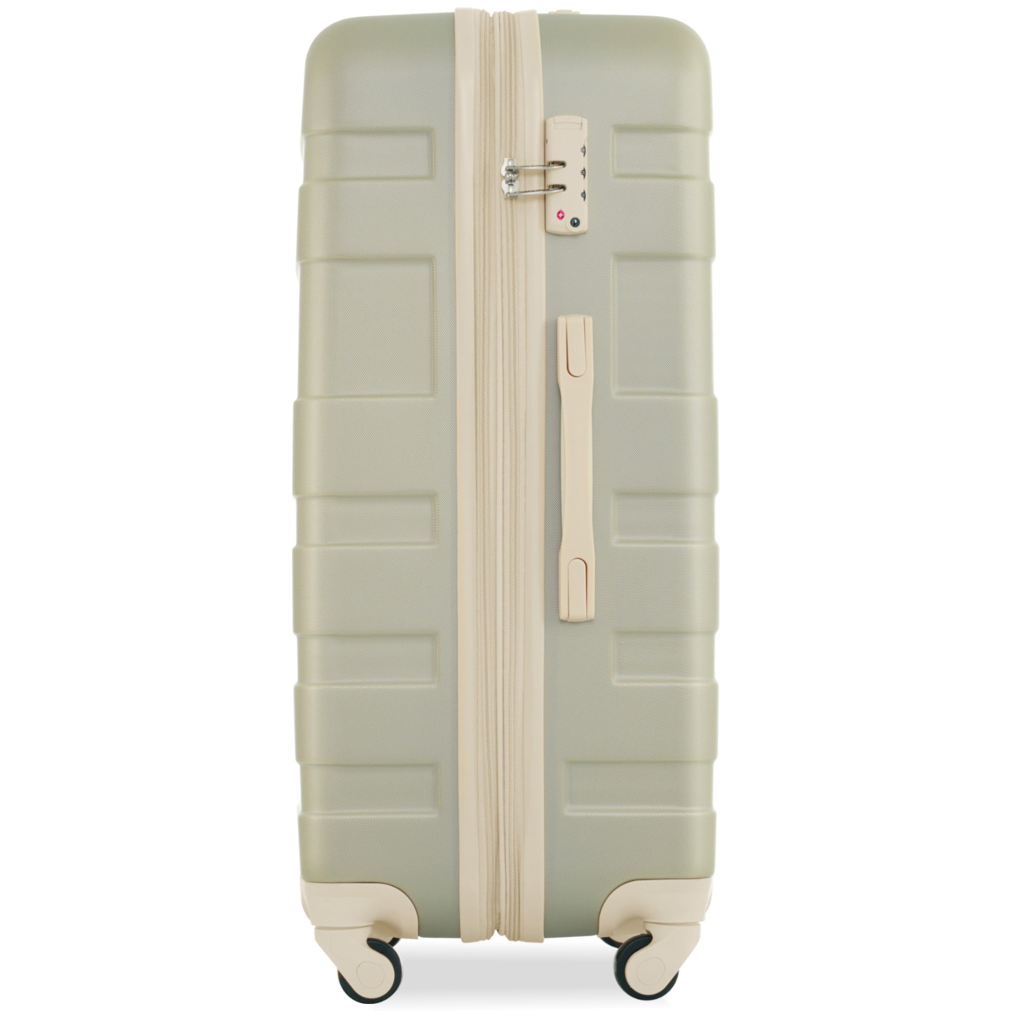 Luggage Sets Expandable ABS Hardshell 3pcs Clearance Hardside Lightweight Suitcase Spinner Wheels TSA Lock 20''24''28'' (Golden Green & Beige)