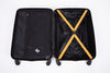 3 Piece Luggage Sets: Lightweight ABS Suitcase with Hooks, Spinner Wheels, TSA Lock (20/24/28) - ORANGE