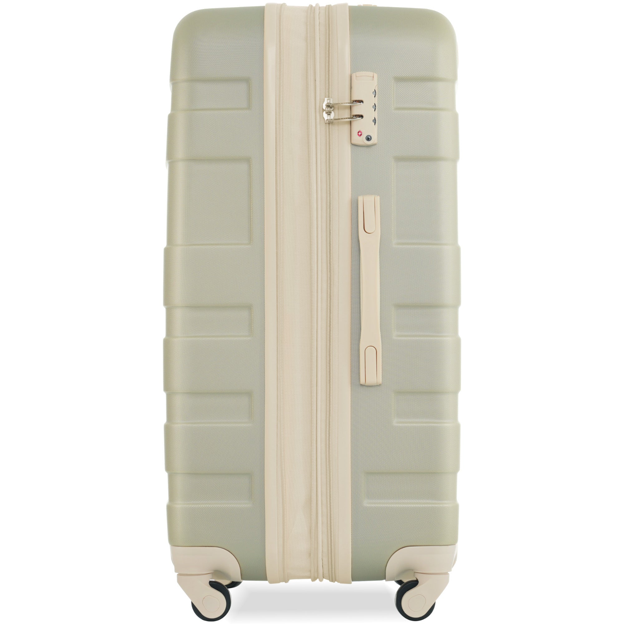 Luggage Sets Expandable ABS Hardshell 3pcs Clearance Hardside Lightweight Suitcase Spinner Wheels TSA Lock 20''24''28'' (Golden Green & Beige)