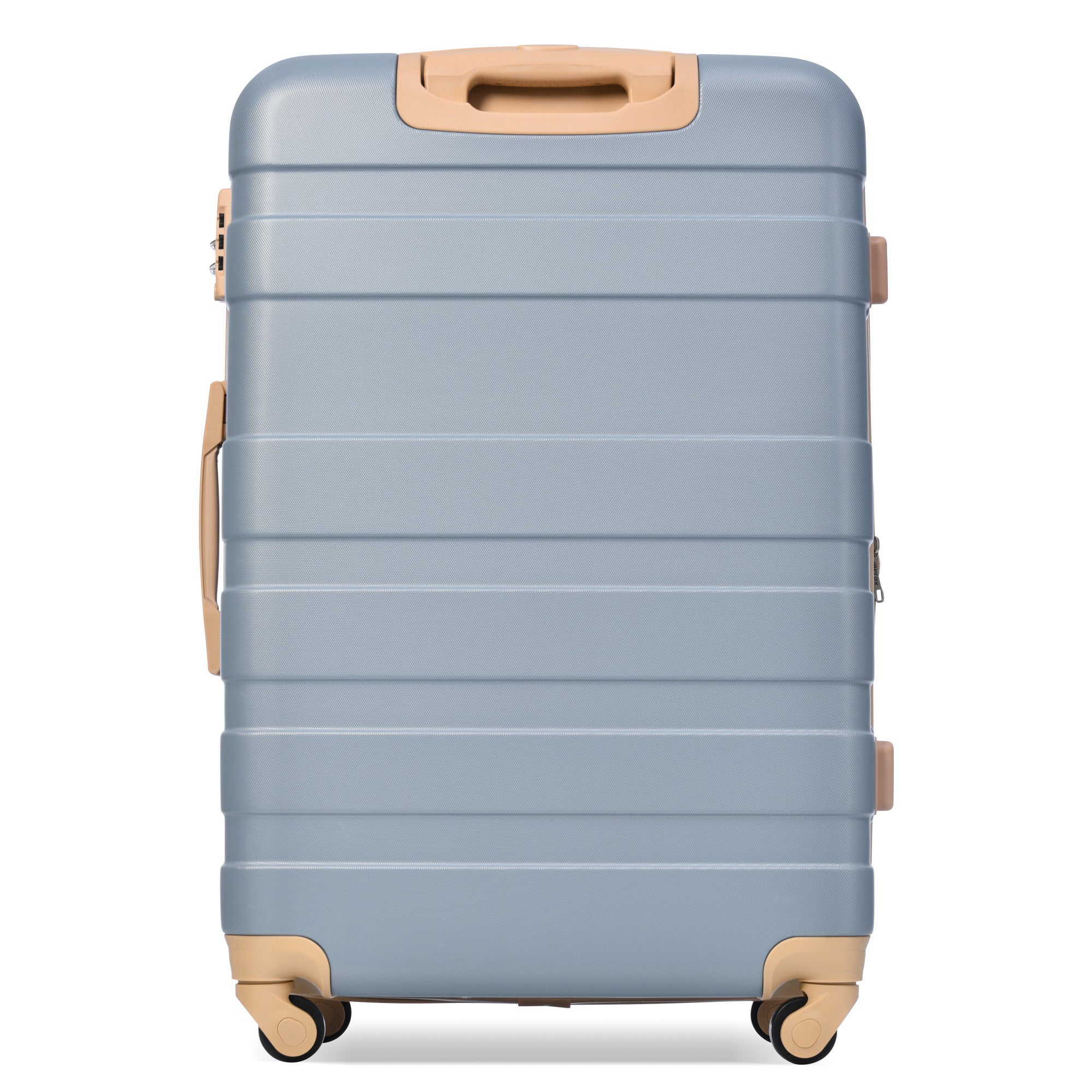 Luggage Sets 3 Piece, Expandable ABS Suitcase with Toiletry Bag, Carry On Set with 360° Spinner Wheels - Light Blue