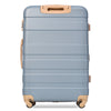 Luggage Sets 3 Piece, Expandable ABS Suitcase with Toiletry Bag, Carry On Set with 360° Spinner Wheels - Light Blue