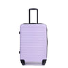 3 Piece Luggage Sets: Lightweight ABS Suitcase with Hooks, Spinner Wheels, TSA Lock - Lavender Purple (20/24/28)