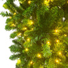 Upside Down Green Christmas Tree with LED Warm White Lights, Reinforced Metal Base, Easy Assembly - 6ft, 1,000 Branch Tips, 360 LED Lights X-mas