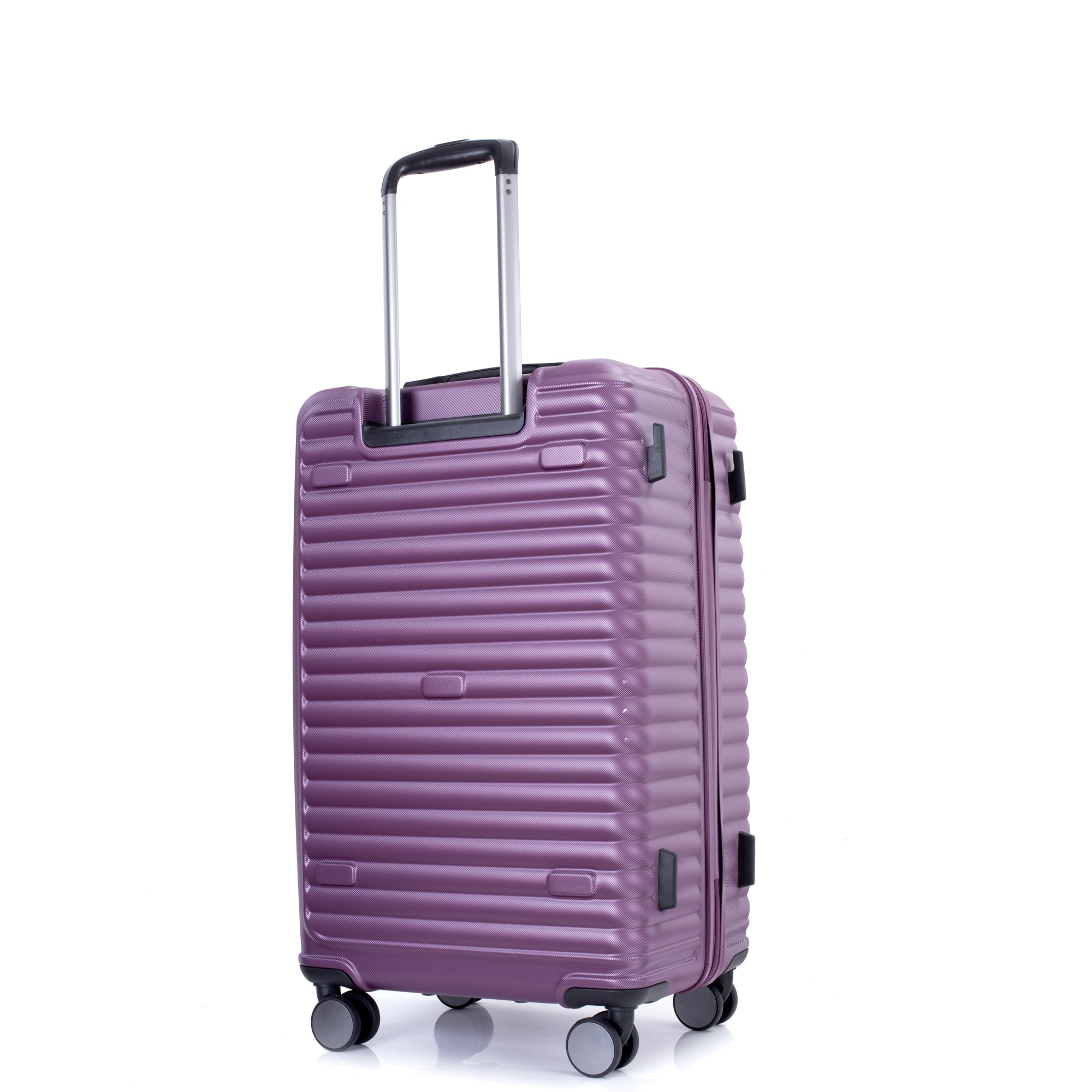 3 Piece Luggage Sets: Lightweight Suitcase with Hooks, 360° Double Spinner Wheels, TSA Lock (21/25/29) - Dark Purple