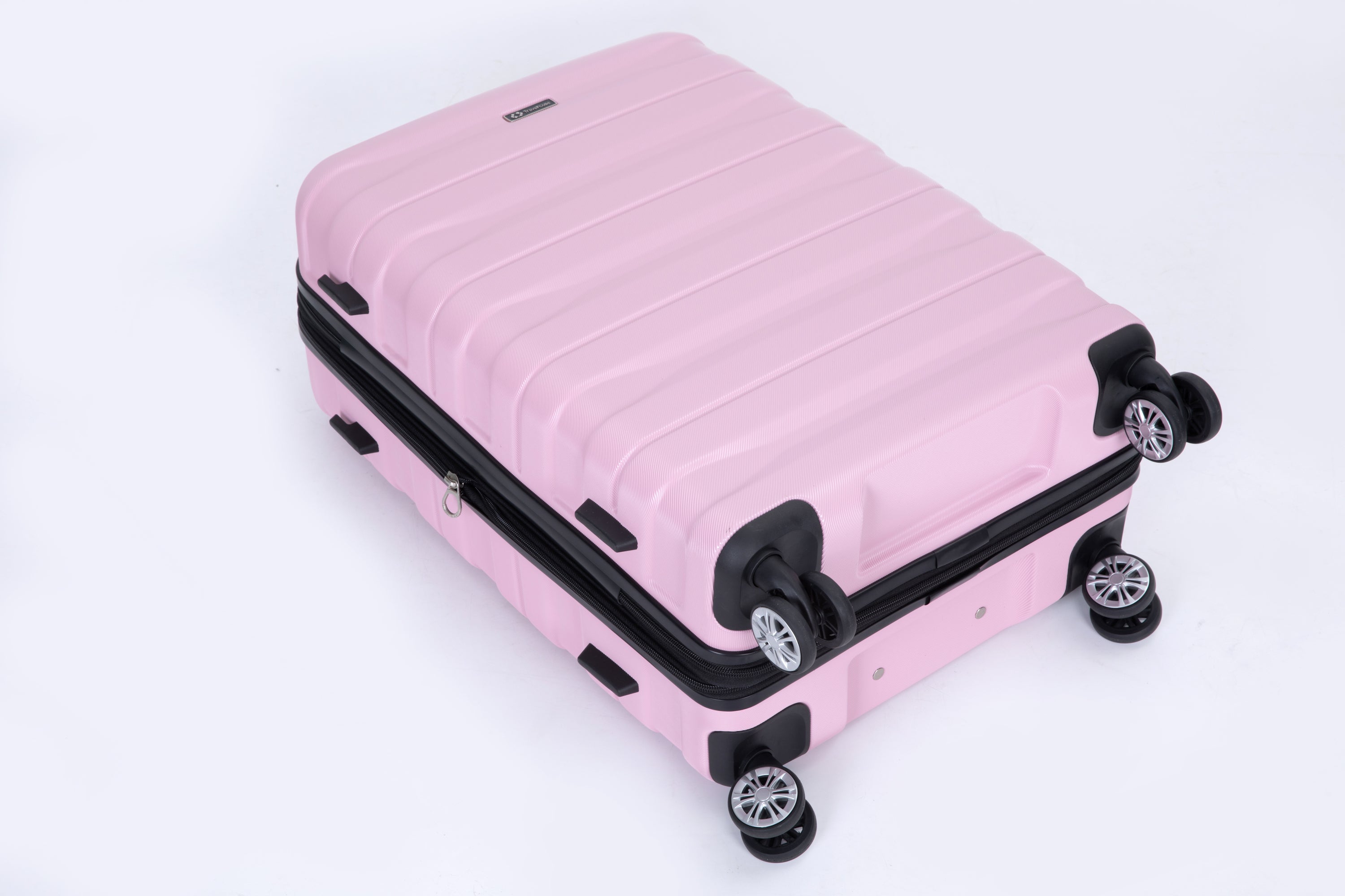 3 Piece Luggage Sets PC Lightweight & Durable Expandable Suitcase with Two Hooks, Double Spinner Wheels, TSA Lock, Pink (21/25/29)