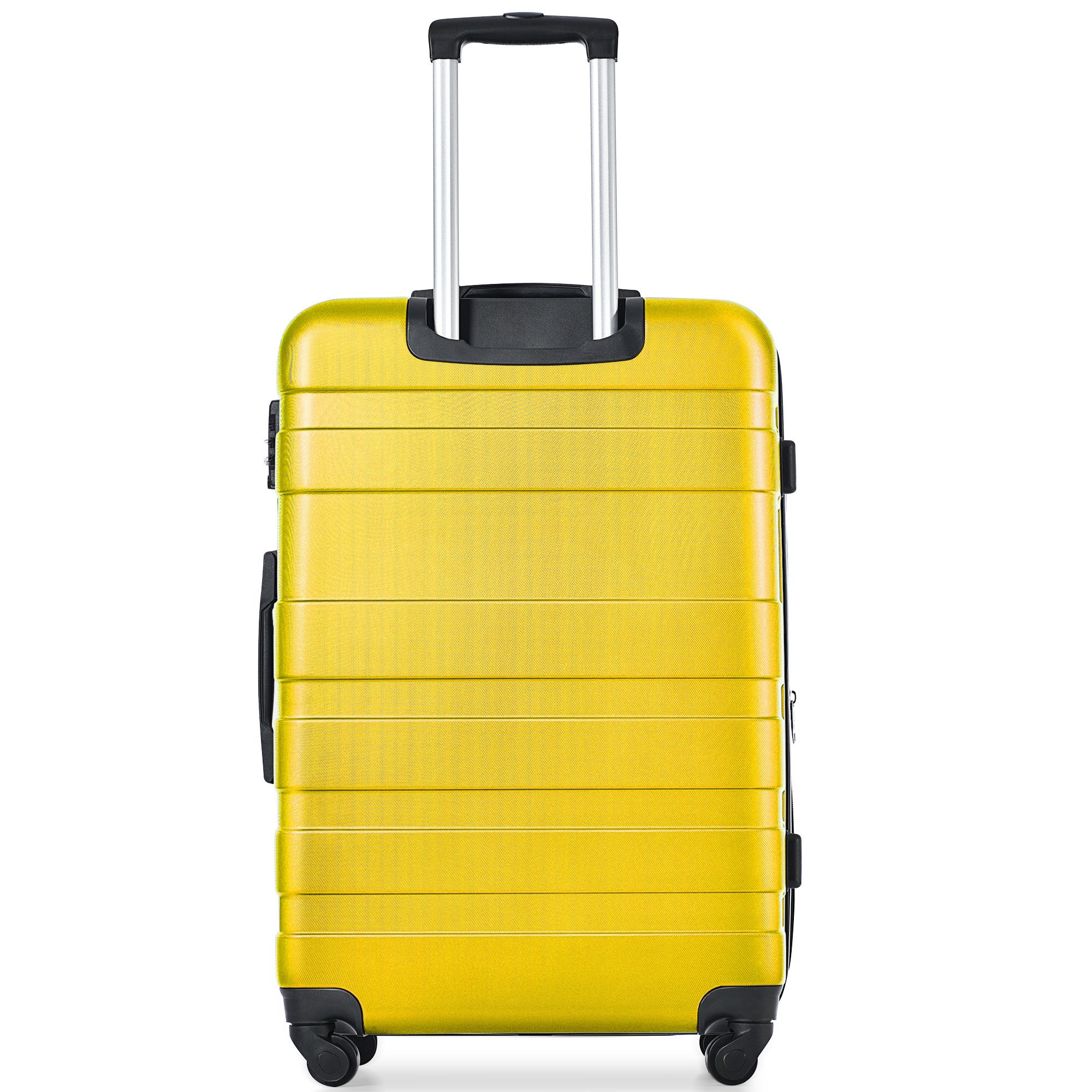 Luggage Sets New Model Expandable ABS Hardshell 3pcs Hardside Lightweight Durable Suitcase Spinner Wheels Suitcase with TSA Lock 20''24''28''(Yellow)