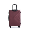 3 Piece Luggage Sets with Two Hooks, Spinner Wheels, TSA Lock, ABS Lightweight Suitcase (20/24/28) - Wine Red