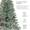 Pre-lit Artificial Christmas Tree Set: Garland, Wreath, and 2 Entrance Trees | Xmas Decor - 4-Piece | Vibrant & Lifelike | Various Colors & Sizes