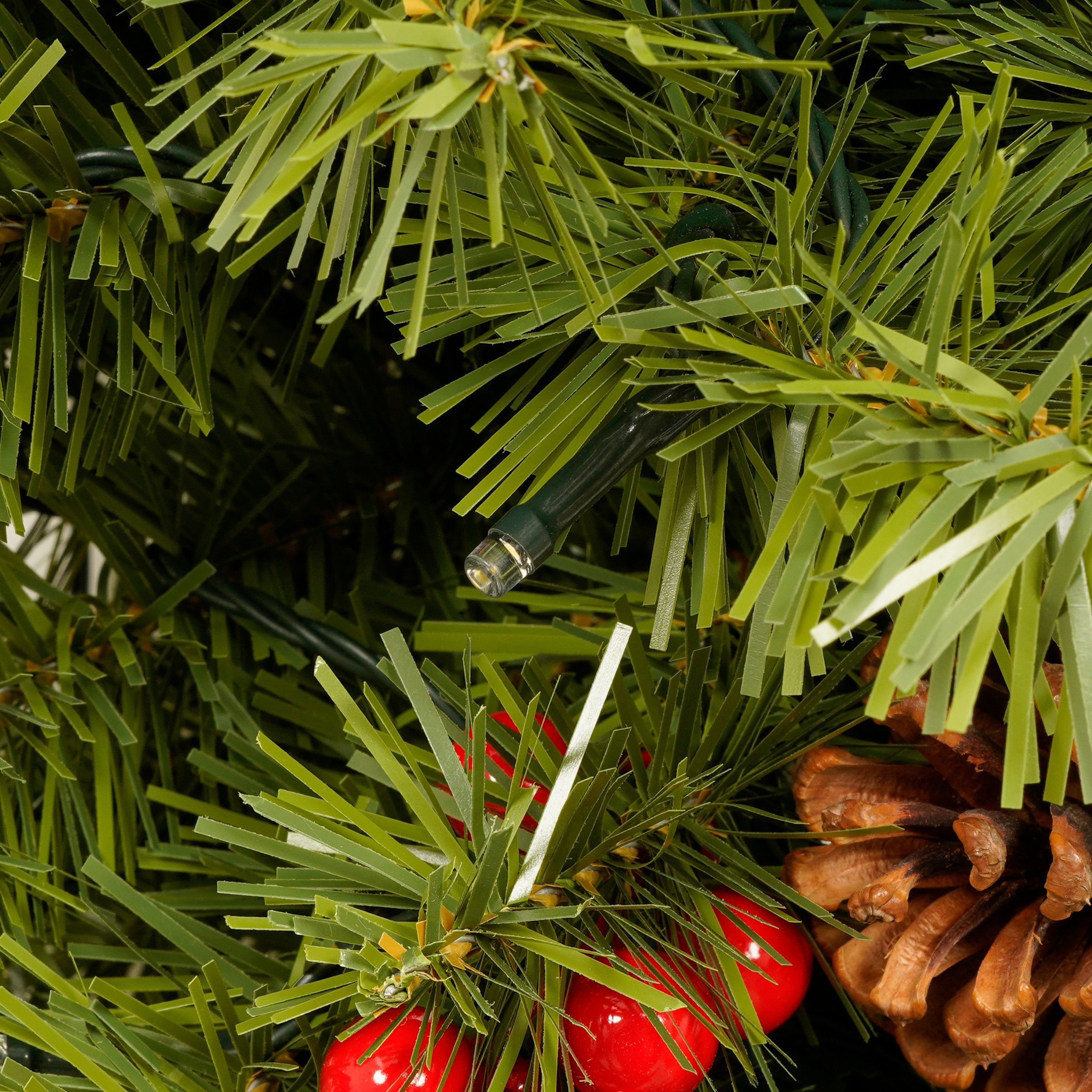 6ft Upside Down Hanging Quarter Tree | Xmas Tree w/ 300 LED Warm White Lights | 600 Lush Branch Tips