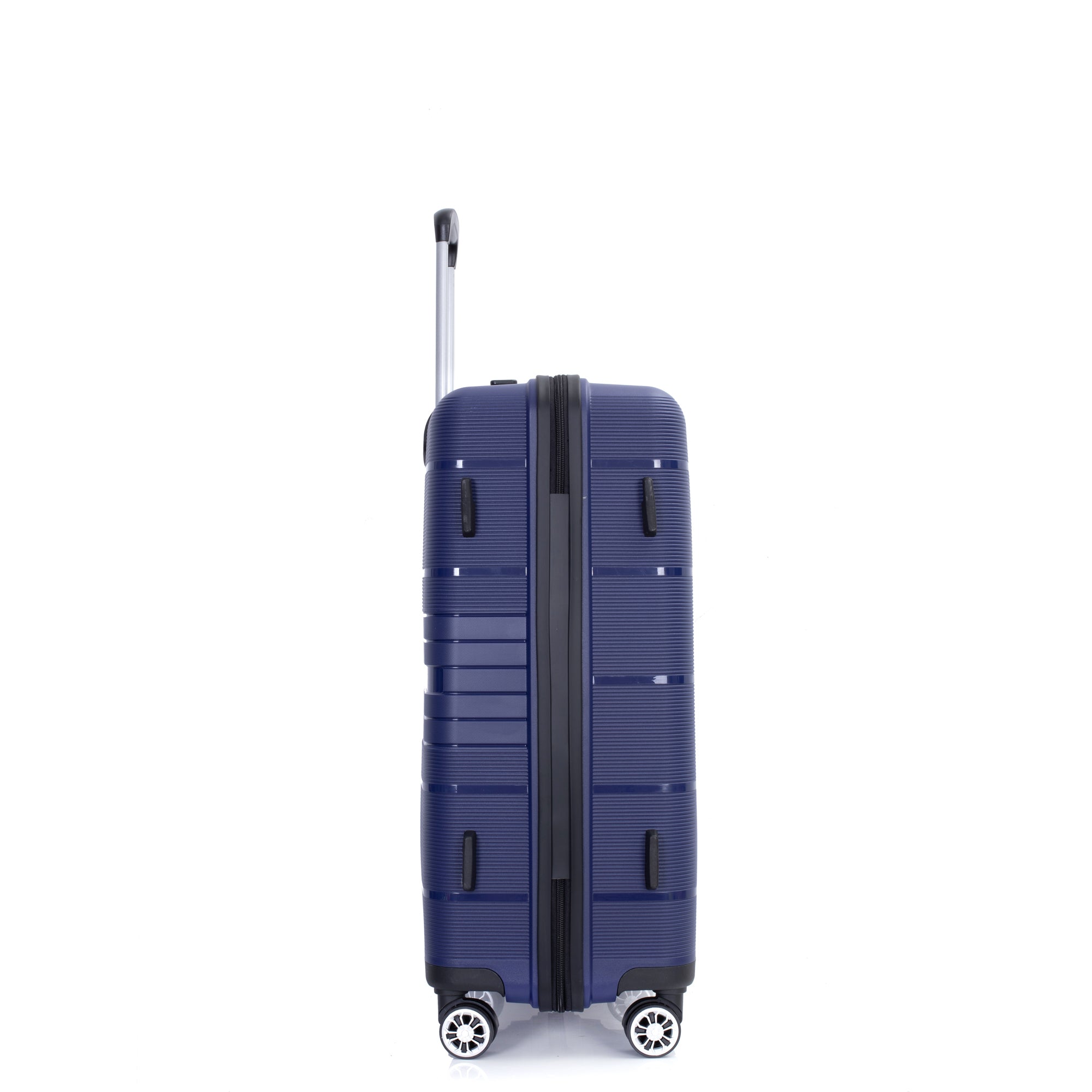 Hardshell Suitcase Double Spinner Wheels PP Luggage Sets Lightweight Durable Suitcase with TSA Lock, 3-Piece Set - Navy, 20/24/28