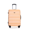 Expandable 3 Piece Luggage Sets PC Lightweight & Durable Suitcase with Hooks, Spinner Wheels, TSA Lock - Peach (21/25/29)