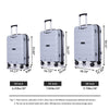 Hardshell Spinner Wheels PP Luggage Sets Lightweight Suitcase with TSA Lock - 3-Piece Set (20/24/28) in Silver