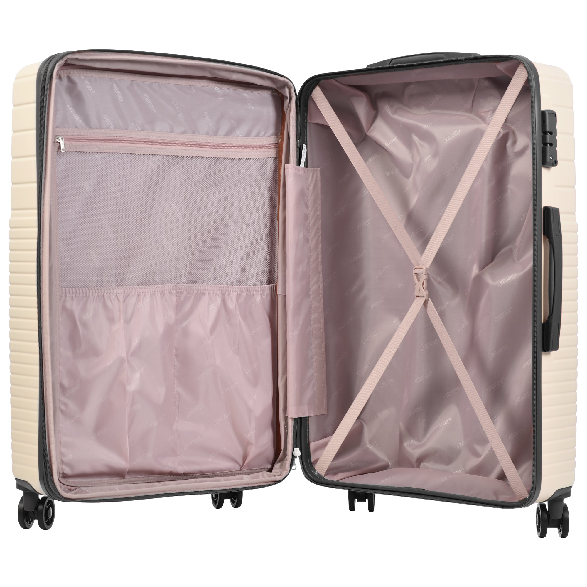 Hardshell Luggage Sets: 3-Piece Double Spinner Suitcase with TSA Lock, Lightweight 20''24''28''