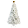 GO 7 FT White Christmas Tree - 500 LED Warm Lights, PVC Branch, Artificial Holiday Pine Tree with Star Top