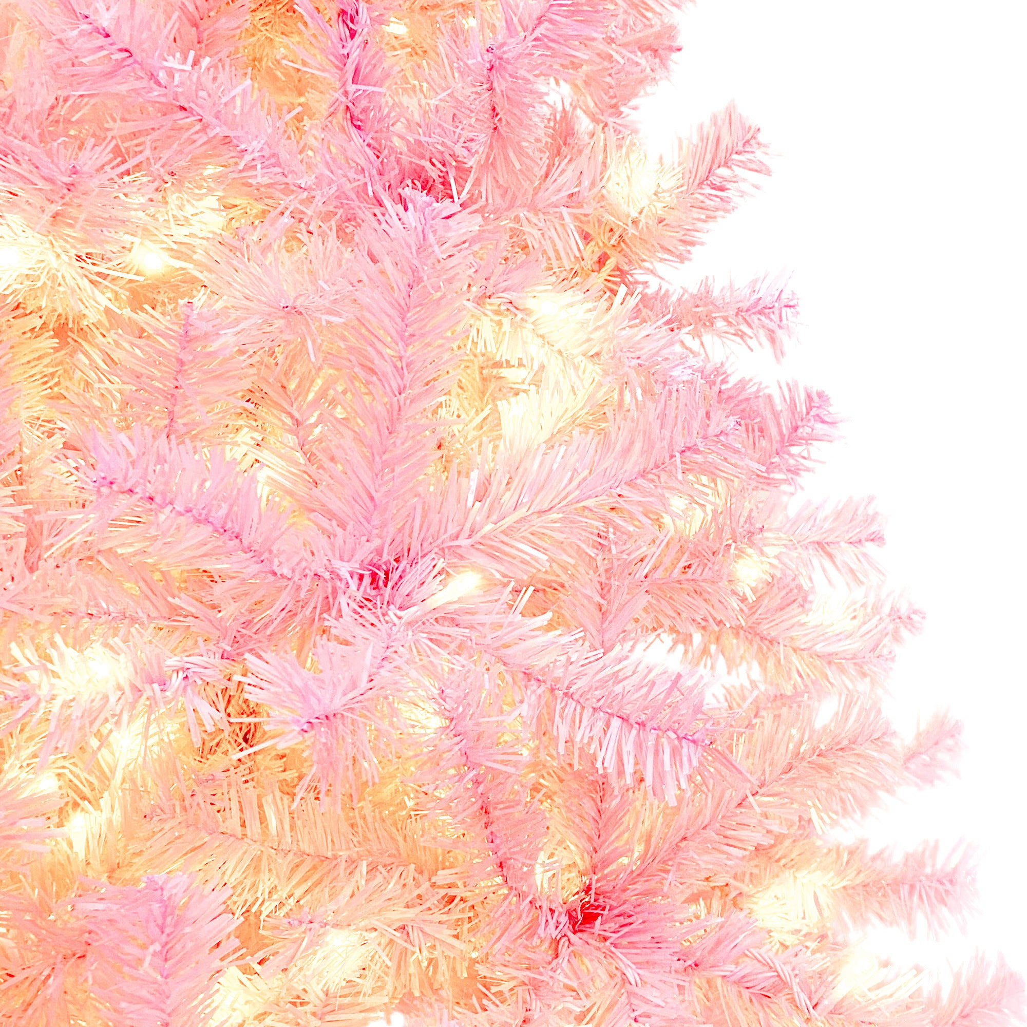 Pre-lit Artificial Christmas 2-Piece Set: 5FT Pink Tree with 6ft Garland X-mas - Festive and Convenient