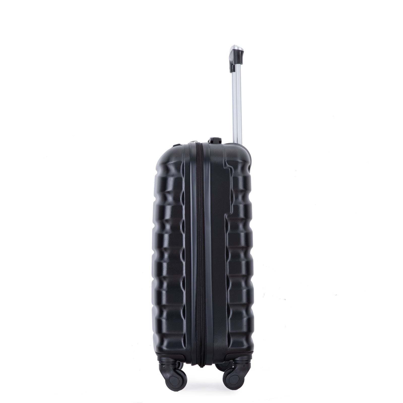 20" Carry on Luggage: Lightweight ABS Suitcase with Spinner Wheels, TSA Lock, Black