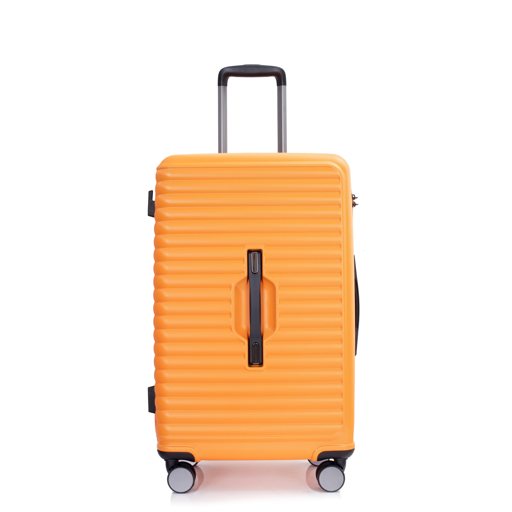 3 Piece Lightweight Luggage Set with TSA Lock, Double Spinner Wheels & Two Hooks - PC+ABS Suitcase (21/25/29) in Orange