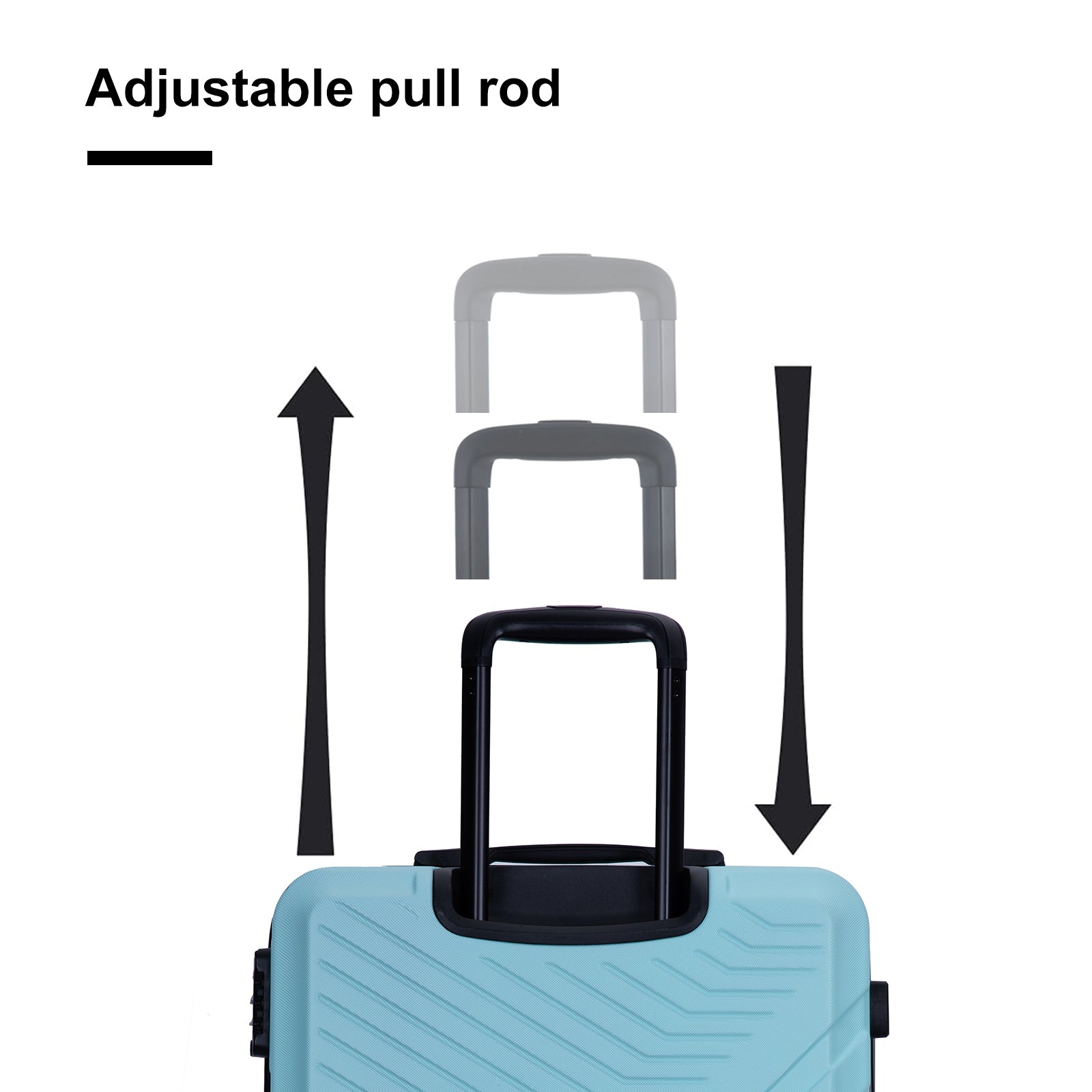 3 Piece Luggage Sets: Lightweight ABS Suitcase with Hooks, Spinner Wheels, TSA Lock, (20/24/28) Green