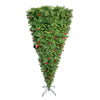 7.5 FT Upside Down Christmas Tree with Artificial Berries, Santa's Legs, PVC Pine Needles: Festive Holiday Pine Tree