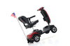 Outdoor Compact Mobility Scooter with Windshield, 300W Motor, Long Range Battery, Cup Holders, USB Charger Port - Red