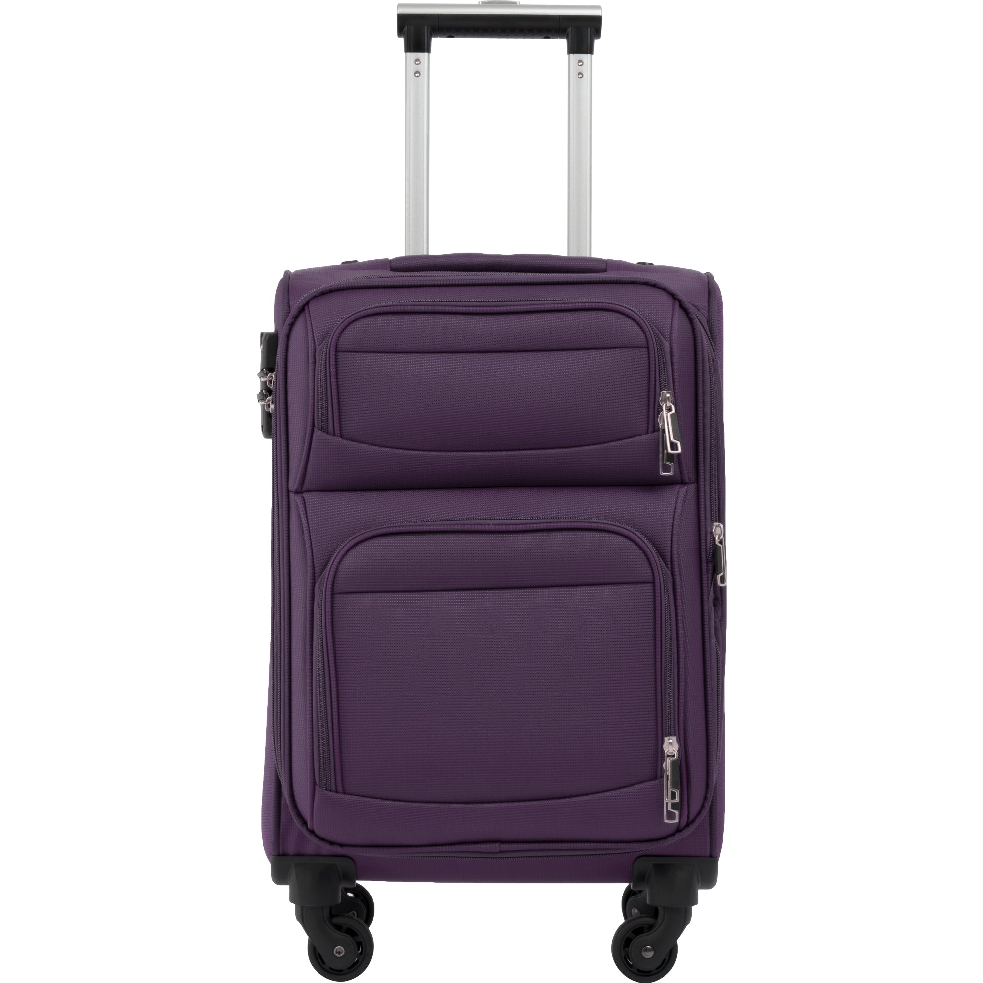 Softside Luggage Set: Expandable 3-Piece Travel Suitcase Upright Spinner - Lightweight, Softshell Material - Various Sizes & Colors