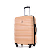 Expandable 3 Piece Luggage Sets PC Lightweight & Durable Suitcase with Hooks, Spinner Wheels, TSA Lock - Peach (21/25/29)