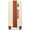 Luggage Sets 3 Piece Suitcase Set 20/24/28, Carry on Luggage Airline Approved, Hard Case with Spinner Wheels, Beige/Brown